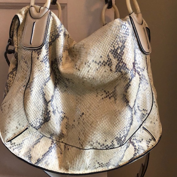 Large Coach embossed python handbag - Picture 4 of 7